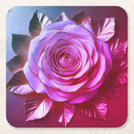 Roze Rose Goud Bijgesneden Petals Onderzetter Set