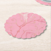 Roze Rose Goud Bloemen Onderzetters Set (Gekanteld)