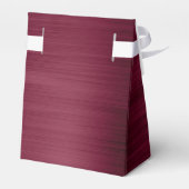 Roze Rose Goud Bourgogne Sparkle Monogram Bedankdoosjes (Achterkant)