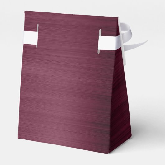 Roze Rose Goud Bourgogne Sparkle Monogram Bedankdoosjes (Achterkant)