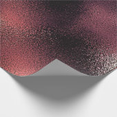 Roze Rose Goud Bourgogne Zwart Glas Glanzend Glanz Cadeaupapier (Hoek)