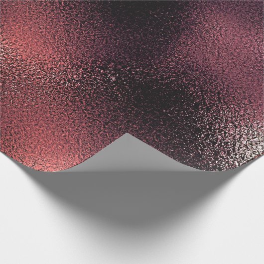 Roze Rose Goud Bourgogne Zwart Glas Glanzend Glanz Cadeaupapier (Hoek)