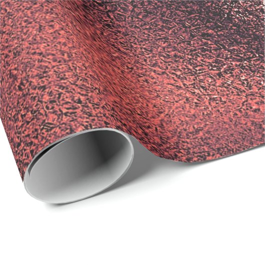 Roze Rose Goud Bourgogne Zwart Glas Glanzend Glanz Cadeaupapier (Rol Hoek)