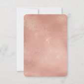 Roze Rose Goud Glam Kant Bruiloft RSVP (Achterkant)