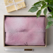 Roze Rose Goud Glas Metallic Dank u Naam Tissuepapier (Geschenk)