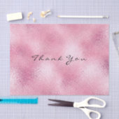 Roze Rose Goud Glas Metallic Dank u Naam Tissuepapier (Craft)