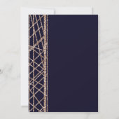 Roze Rose Goud Glitter & Blauw Glam Verjaardagsfee Kaart (Achterkant)