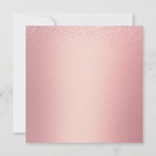 Roze rose goud glitter gradient ampers en bruiloft kaart (Achterkant)