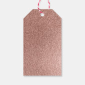 Roze Rose Goud Glitter Jurk Verjaardag Dank u Cadeaulabel (Achterkant)