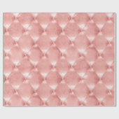 Roze Rose Goud Luxe Opulent Getuft Leer VIP Cadeaupapier (Vlak)