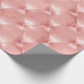 Roze Rose Goud Luxe Opulent Getuft Leer VIP Cadeaupapier (Hoek)