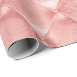 Roze Rose Goud Luxe Opulent Getuft Leer VIP Cadeaupapier