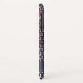 Roze Rose Goud Marine Blauw Geometrisch Vierkant P Case-Mate iPhone Case (Achterkant/links)