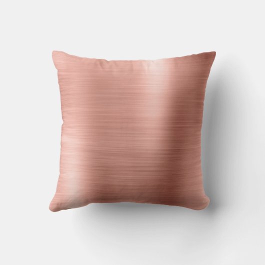 Roze Rose Goud Marine Blauw Monogram Naam Kussen (Achterkant)