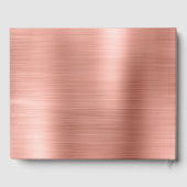 Roze Rose Goud Metallic Bruiloft Gastenboek (Achterkant)