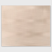 Roze Rose Goud Metallic Grill Stripes Huidpastel Cadeaupapier (Vlak)