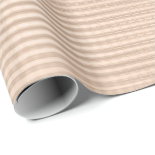 Roze Rose Goud Metallic Grill Stripes Huidpastel Cadeaupapier