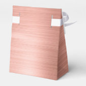 Roze Rose Goud Modern Elegant Monogram Bedankdoosjes (Achterkant)