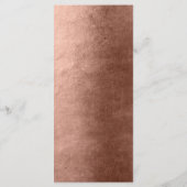 Roze Rose Goud Modern en Elegant Bruiloft Menu (Achterkant)