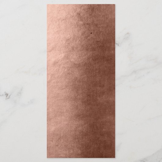 Roze Rose Goud Modern en Elegant Bruiloft Menu (Achterkant)