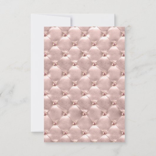 Roze Rose Goud Parijs Quinceañera Viering Kaart (Achterkant)