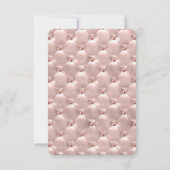 Roze Rose Goud Parijs Quinceañera Viering Kaart (Achterkant)