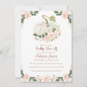 Roze Rose Goud Pompoen Meisje Baby shower Invitati (Voorkant)