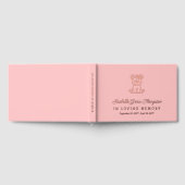 Roze Rose Goud Teddy Bear Meisje In Liefdevolle He Gastenboek (Volledig)