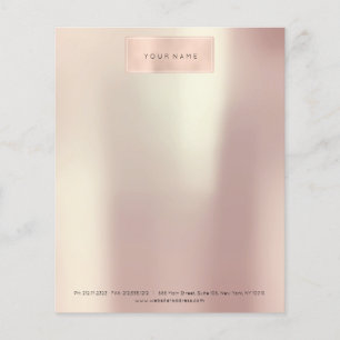 Roze Rosé Gouden Beauty SPA Schoonheidsbriefhoofd Flyer