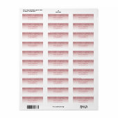 Roze Rose Gouden Huwelijk Glitter en Sparkle Etiket (Full Sheet)