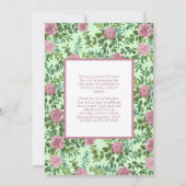 Roze Rose  Gr Foto Afstuderen Aankondiging (Achterkant)