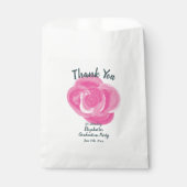 Roze Rose Graduation Party Favor Bag Bedankzakje (Voorkant)