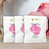 Roze Rose Graduation Party Favor Bag Bedankzakje