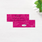 Roze Rose Graphic Wedding Drink Ticket Mini Visitekaartjes (Bureau)