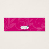 Roze Rose Graphic Wedding Drink Ticket Mini Visitekaartjes (Achterkant)