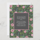 Roze Rose Gray Foto Afstuderen Aankondiging (Achterkant)