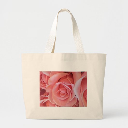 Roze Rose Grote Tote Bag (Voorkant)