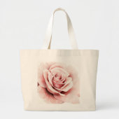 Roze Rose Grote Tote Bag (Voorkant)