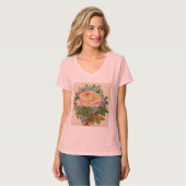 Roze Rose, Happy Birthday moeder T-shirt (Voorkant volledig)