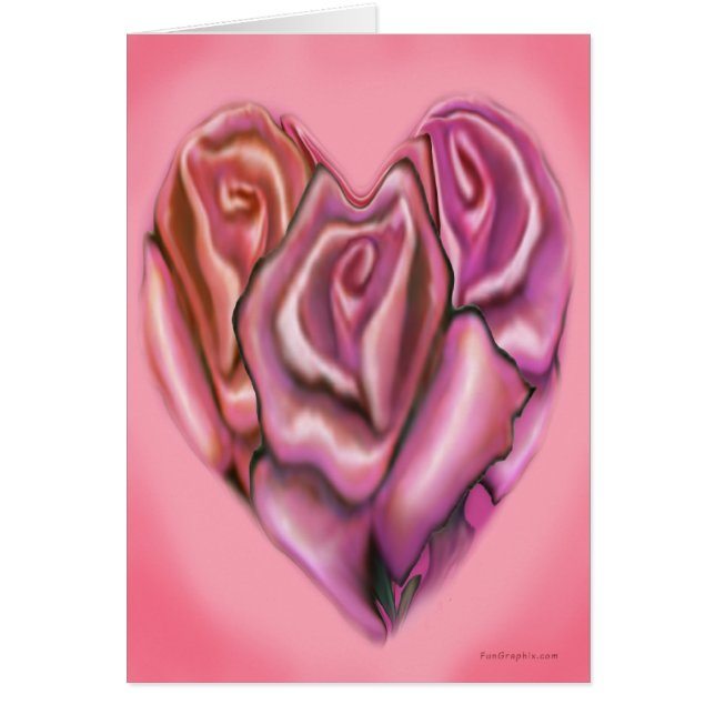 Roze Rose Heart (Voorkant)