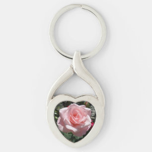Roze Rose Heart Keychain