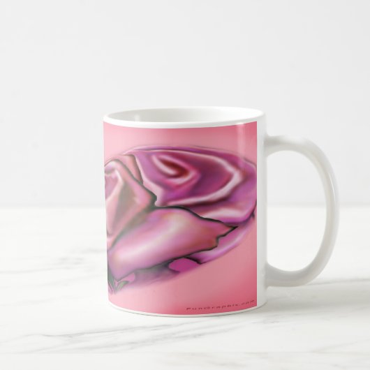 Roze Rose Heart Koffiemok (Rechts)