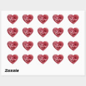 Roze Rose Heart Sticker (Vel)