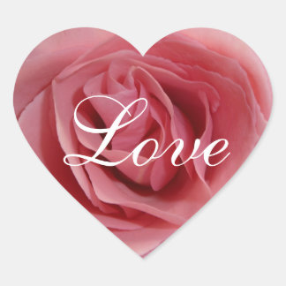 Roze Rose Heart Sticker