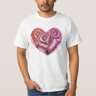 Roze Rose Heart T-shirt