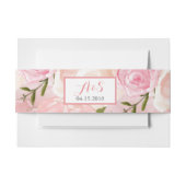 roze rose hortensia Bloemenbuikband Uitnodigingen Wikkel (Voorkant Voorbeeld)