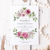 Roze Rose Hydrangea Bloemenboog Vrijgezellenfeest Kaart