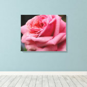 Roze Rose I Floral fotografie Canvas Afdruk (Insitu (Houten vloer))