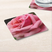 Roze Rose I  Floral fotografie Kartonnen Onderzetters (Schuin)