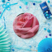 Roze Rose I Floral fotografie Papieren Bordje (Feest)